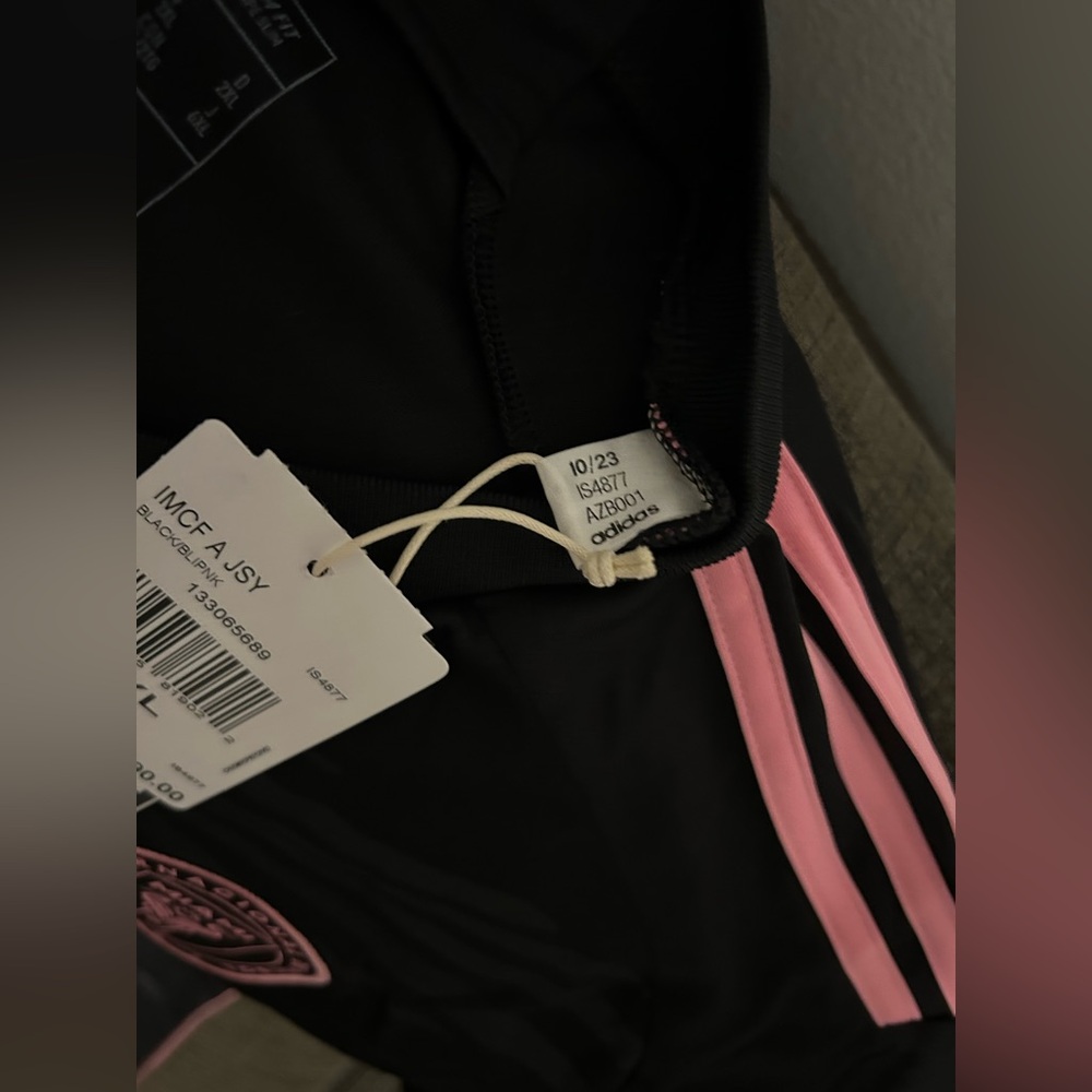 Adidas Authentic Inter Miami 2024 Blank Black Soccer MLS Jersey Men’s Sz: XXL - Picture 3 of 5
